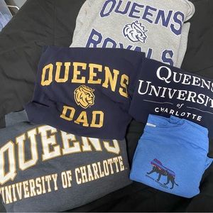Queens University of Charlotte QUOC Tee Shirt and Hoodie Bundle